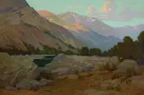 Canyon Solitude by Elmer Wachtel, oil on canvas, sold Apr 2017