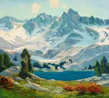 Camillo Adriani, Mountain Painting, circa 1921, oil on canvas