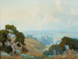 Path to the Valley by Marion Wachtel, watercolor and graphite on paper, sold Apr 2017