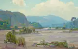 William Wendt, Santa Anita Canyon Wash, alternatively titled, Valley Wash in Spring, 1928, oil on canvas