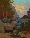 Pasadena (Canyon) by Elmer Wachtel, oil on canvas, sold Apr 2017
