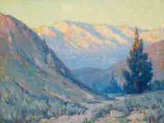 Sunset on Desert Heights by Benjamin Brown, oil on canvas, sold Apr 2017