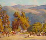 Howard Everett Smith, Muriel Vanderbilt Horses, Carmel Valley, oil on canvas