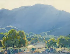 La Crescenta by Hanson Puthuff, oil on canvas mounted to board, sold Apr 2017