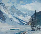 Belmore Browne, Lake Louise, Early Spring, 1926, oil on canvas