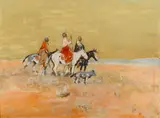 Laverne Nelson Black, Three Indians on Horseback