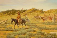 Medicine Man of the Piegans by Frank Hagel, 1990, oil on masonite, sold Apr 2017