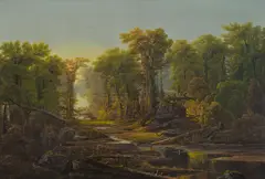 Early Morning by William Louis Sonntag, oil on canvas, sold Nov 2016