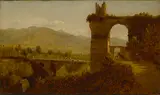 Sanford Robinson Gifford, Arch of Nero at Tivoli from the West, oil on canvas