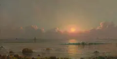 Martin Johnson Heade, Seascape at Sunset, 1860, oil on canvas