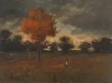 George Inness, Landscape with Figure