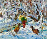 John Edward Costigan, Woman with Goats, Winter