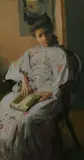 Caroline Stehlin, Girl in Kimono, oil on canvas