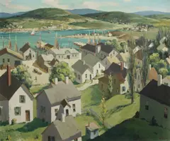 Henry Gasser, July Harbor, oil on canvas
