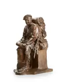 R. Tait McKenzie, Blighty, bronze with brown patina