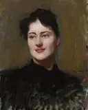 Dennis Miller Bunker, Portrait of a Woman (Dark-Haired Model), 1890, oil on canvas
