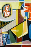Werner Drewes, Construction in Progress, oil on canvas