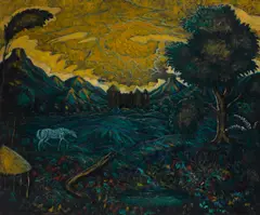Edward Middleton Manigault, Landscape with a Horse, circa 1912, oil on canvas