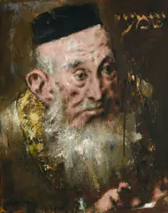 Shammai by Jack Levine, 1976, oil on Masonite, sold Nov 2016