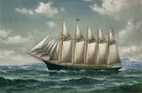 William A. Coulter, The Rose Mahoney under sail, oil on canvas