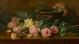 Edith White, Pink Roses, 1895, oil on canvas