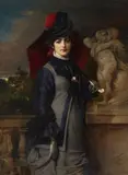 Toby Edward Rosenthal, Portrait of a young woman with a parasol, 1879, oil on canvas