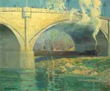 Paul Lauritz, Buena Vista Bridge, Los Angeles, oil on canvas