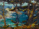William Posey Silva, Point Lobos, 1917, oil on board