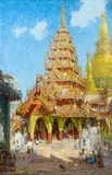 Colin Campbell Cooper, Shwe Dagon Pagoda, Burma, 1915, oil on canvas