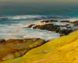 Dawning by Alfred R. Mitchell, oil on board, sold Aug 2016