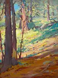 Sierra Solitude by Victor Forsythe, oil on board, offered Aug 2016