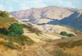 Carl Sammons, California hills in summer, oil on canvas