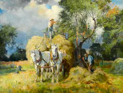 Mathias Alten, Harvest time, 1920, oil on canvas