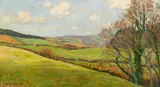 Rolling Hills by William Wendt, oil on canvas, sold Aug 2016