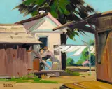 Sam Hyde Harris, Monday (Wash Day), oil on canvas board