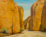 Borrego Desert by Alfred R. Mitchell, oil on board, sold Aug 2016