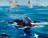 Barse Miller, Bird Rock, Laguna, 1928, oil on canvas