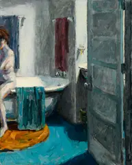 Bath Study by Roger Edward Kuntz, oil on canvas, sold Aug 2016