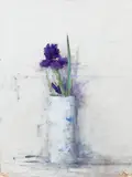 Terry DeLapp, (Still life with) Iris, acrylic on canvas