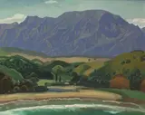 Eugene Savage, A view of the Hawaiian coast and two other Hawaiian subjects (A group of three), first and third inscribed 'Eugene Savage' (on the reverse)
