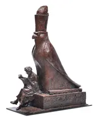 Jonathan Kenworthy, Yesterday's Gods, 2002, bronze with red brown patina on steel base