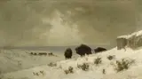 Frederick Ferdinand Schafer, Winter on the plains, oil on canvas