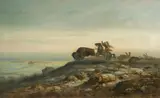 A. D. M. Cooper, Buffalo chase, oil on canvas