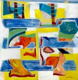 Emil Bisttram, Composition, 1963, oil on panel