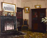 Frederic Yates, Gough street interior, San Francisco, circa 1883, oil on canvas