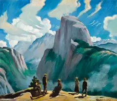 Half Dome, Yosemite, as seen from Glacier Point by Harold Harrington Betts, oil on canvas, sold Apr 2016