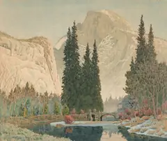Half Dome, Yosemite by Gunnar Widforss, 1926, watercolor on paperboard, sold Apr 2016