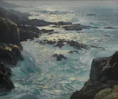 William Frederic Ritschel, Our dream coast of Monterey (Glory of the Pacific), oil on canvas