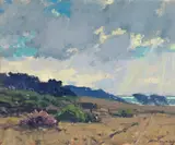 Arthur Hill Gilbert, Clouds (Sunlight on the coast), oil on canvas affixed to board