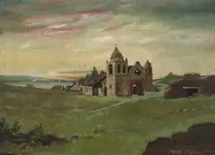 John Sykes, Carmel Mission, oil on canvas